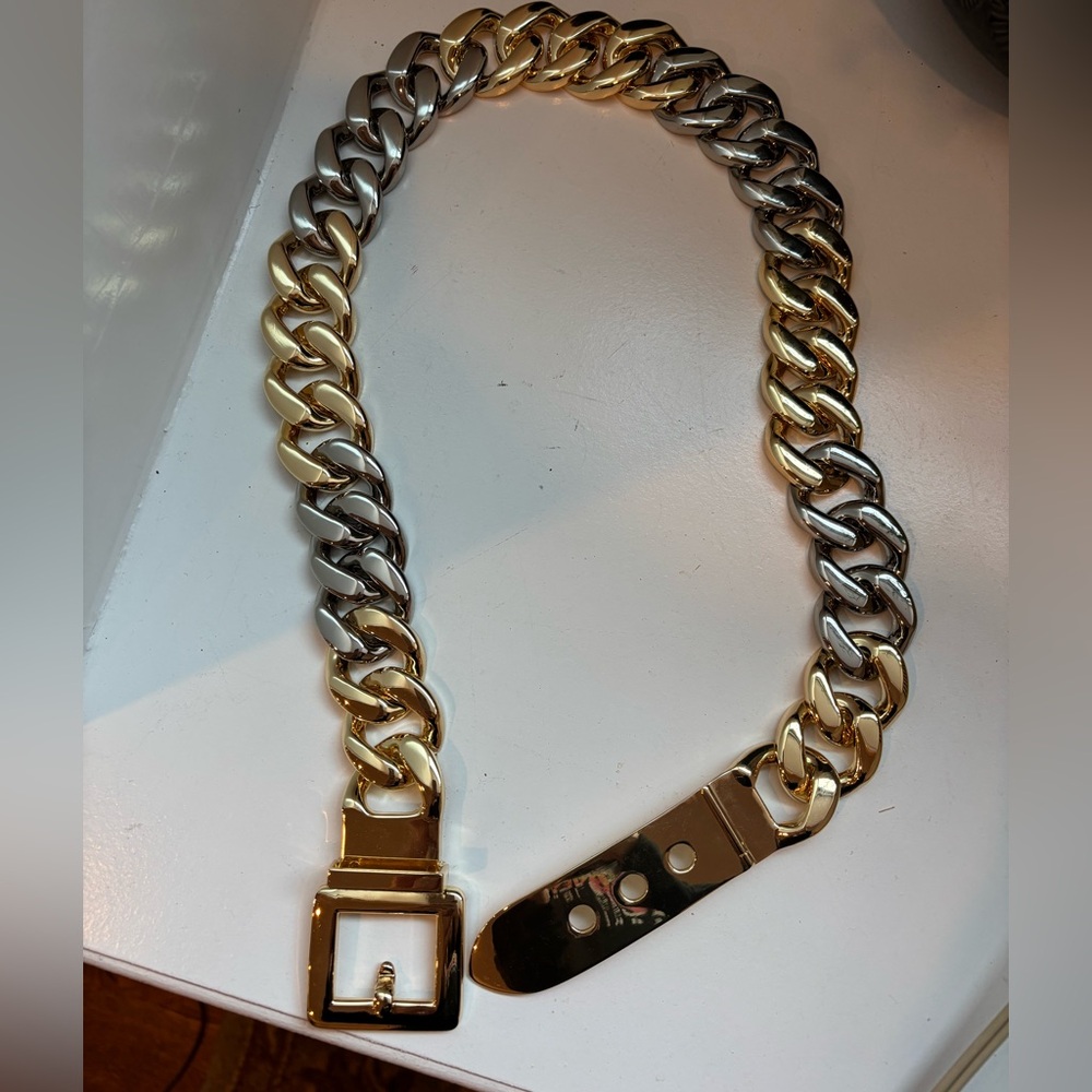 B-Low the Belt Gold and Silver Chain Belt